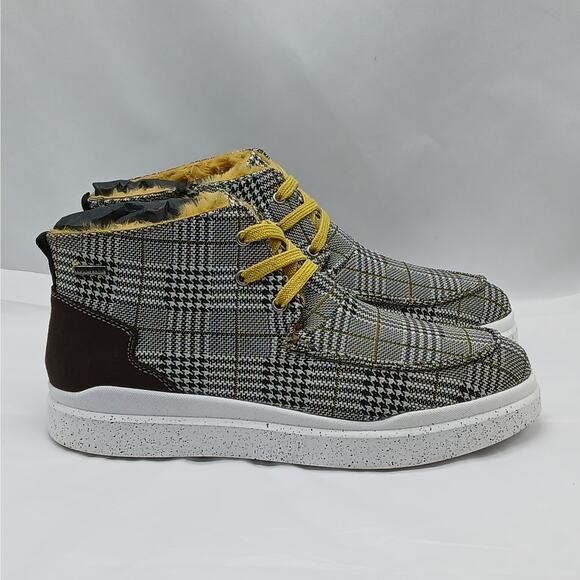 Josef Seibel Romika Sneaker Boots Women's 41(US 10.5) Houndstooth Plaid Preppy - Picture 1 of 13